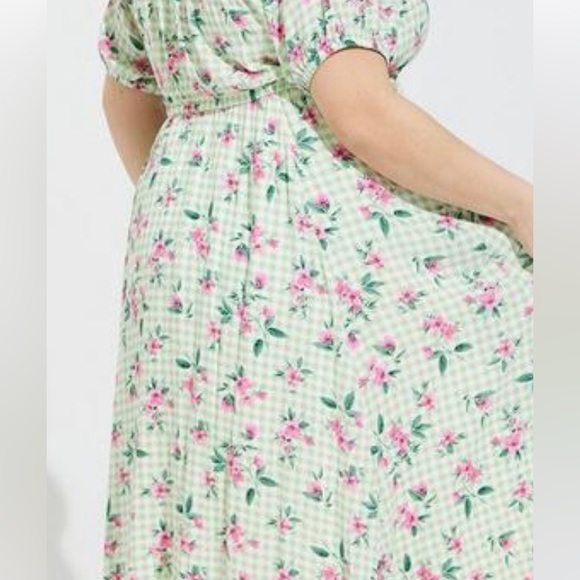 Torrid NWT Retro Chic Midi Gauze Puff Sleeve Skater Dress Plus sz 6x (30) - Picture 5 of 13